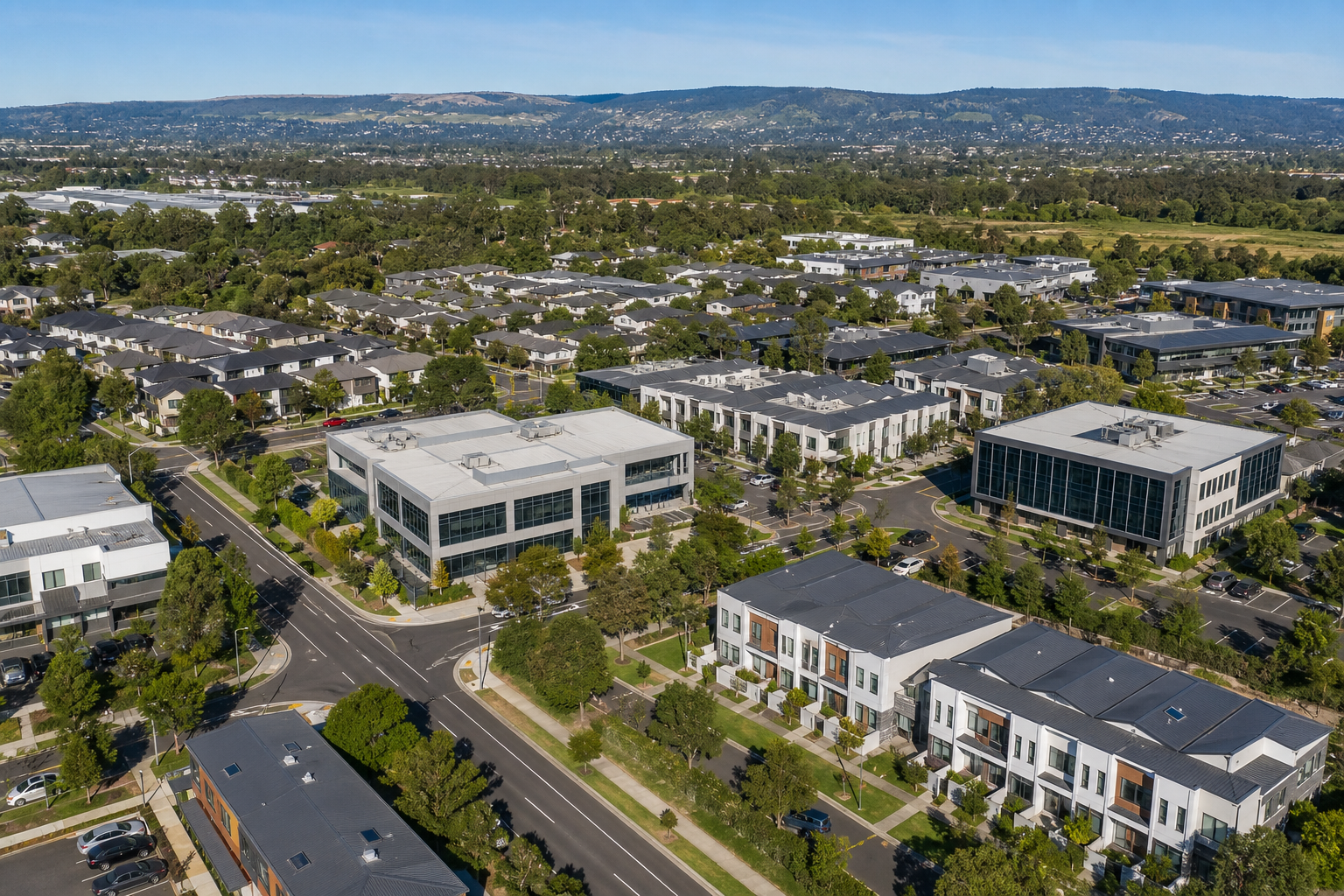 Western Sydney property portfolio aerial view